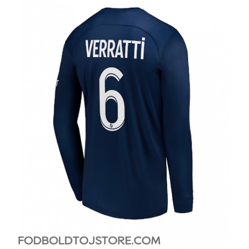 Paris Saint-Germain Marco Verratti #6 Hjemmebanetrøje 2022-23 Langærmet